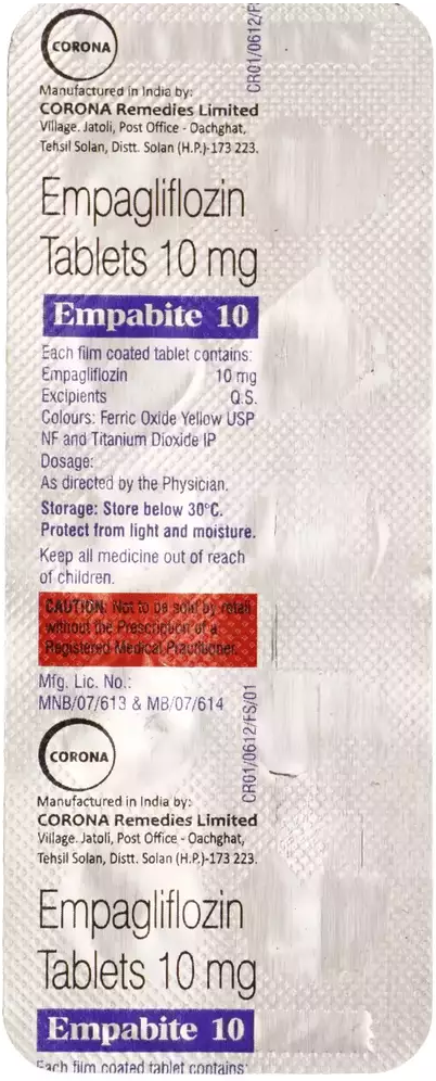 EMPABITE 10MG TAB, 10 pack , pack
